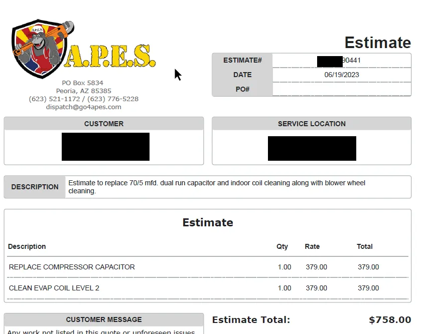 Slide of APES HVAC & Plumbing