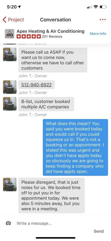 Slide of Apex Heating & Air Conditioning