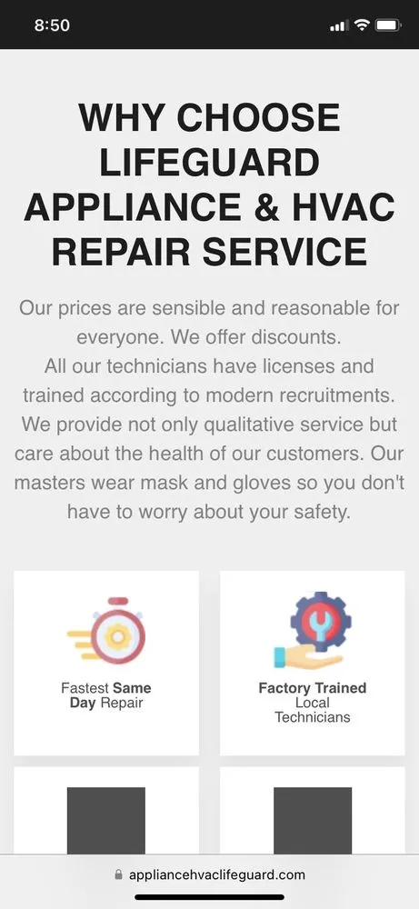 Slide of Appliance & HVAC Lifeguard