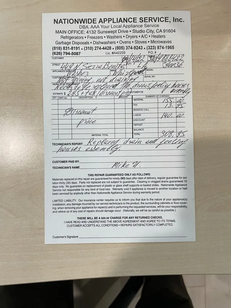 Slide of Appliance Clinic LA