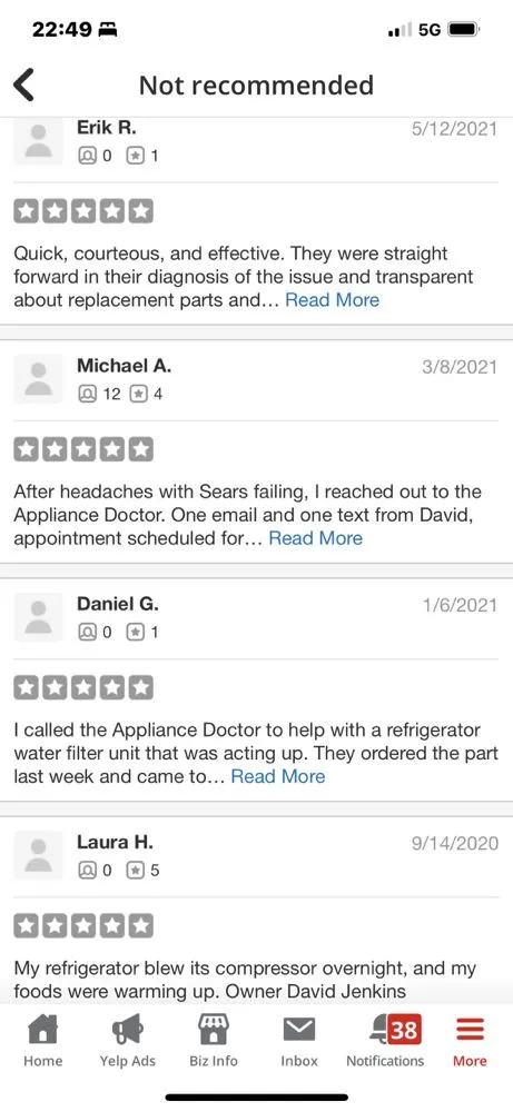 Slide of Appliance Doctor