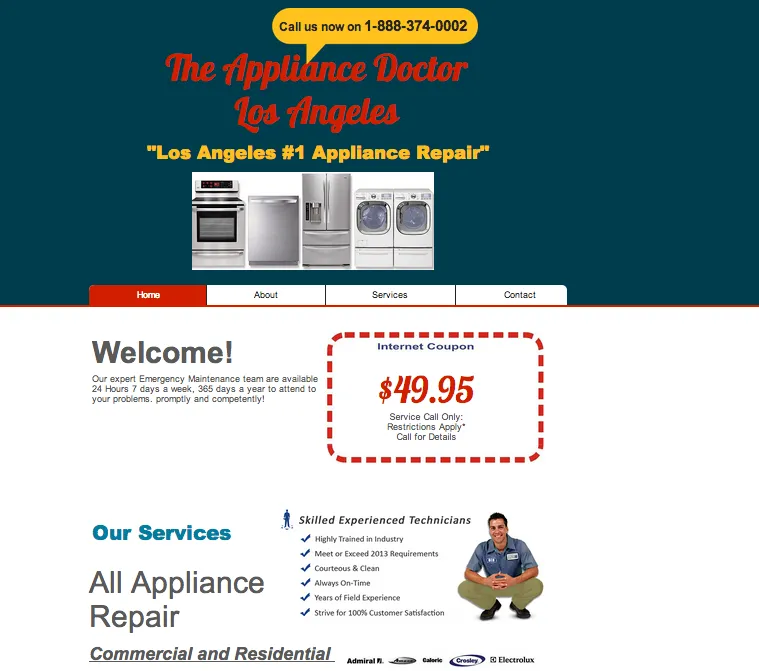 Slide of Appliance Doctor Los Angeles