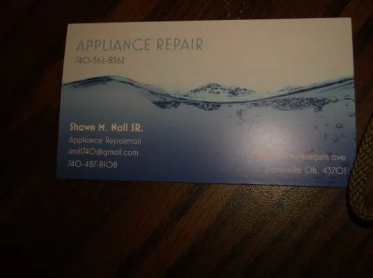 Appliance Repair Shawn Noll Logo