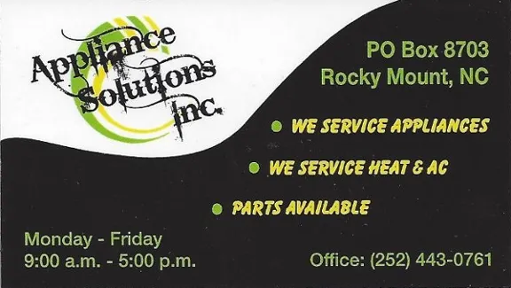 Slide of Appliance Solutions