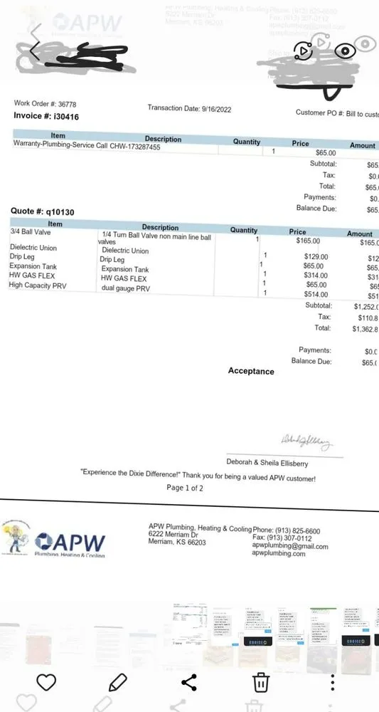 Slide of APW Plumbing, Heating & Cooling