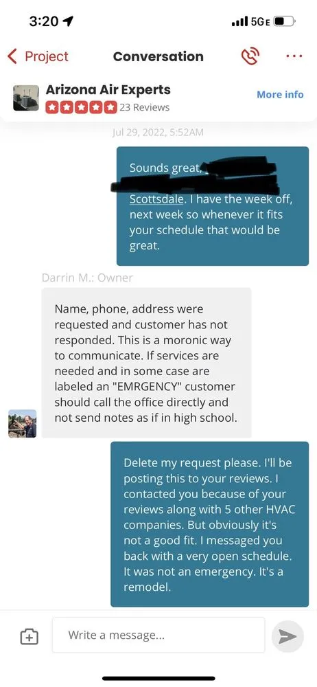 Slide of Arizona Air Experts