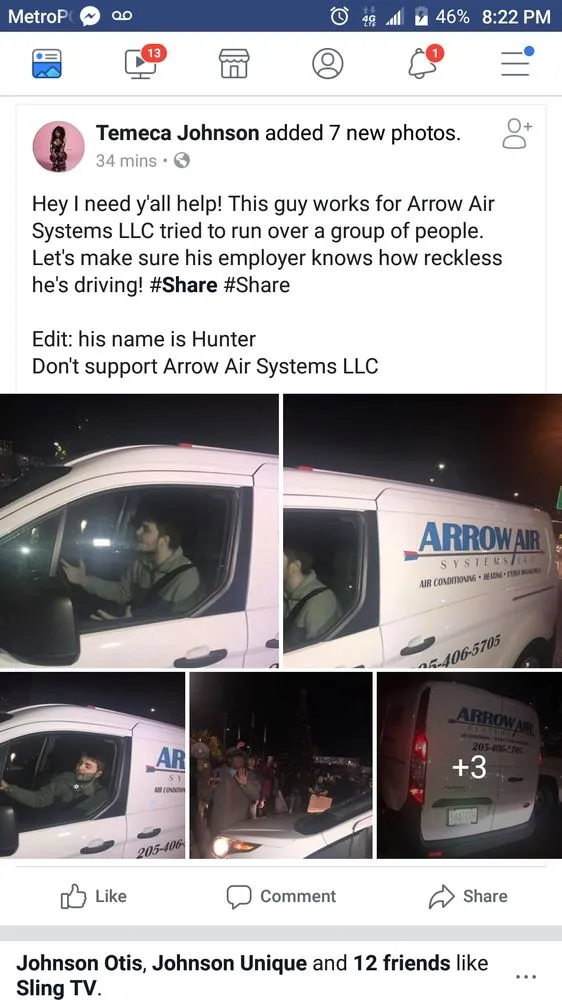 Slide of Arrow Air Systems