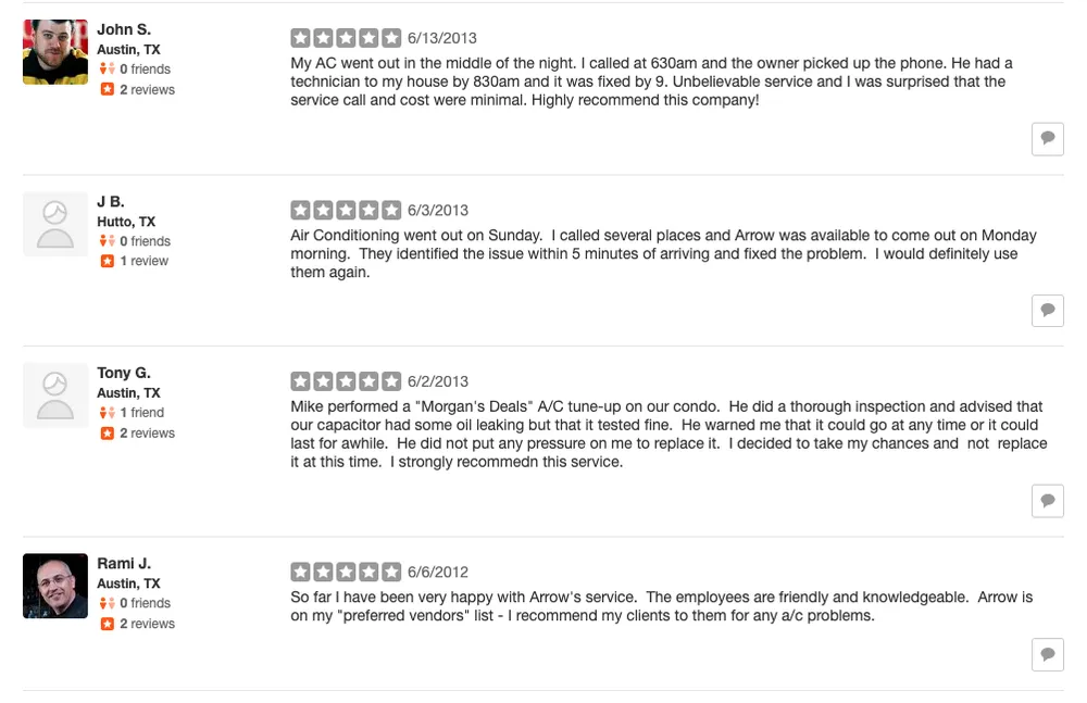 Slide of Arrow Service Center