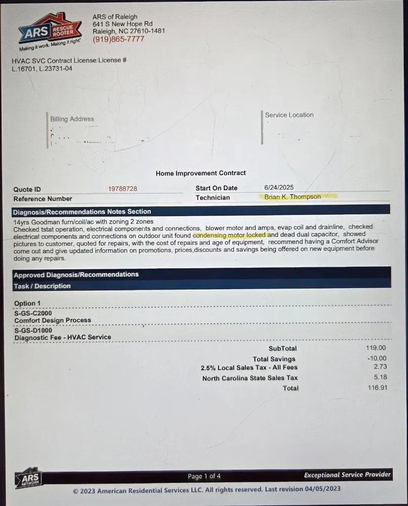 Slide of ARS / Rescue Rooter