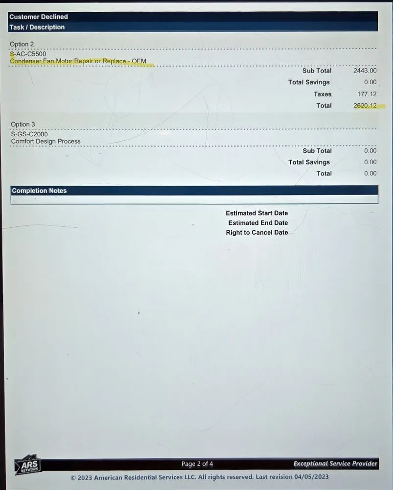 Slide of ARS / Rescue Rooter