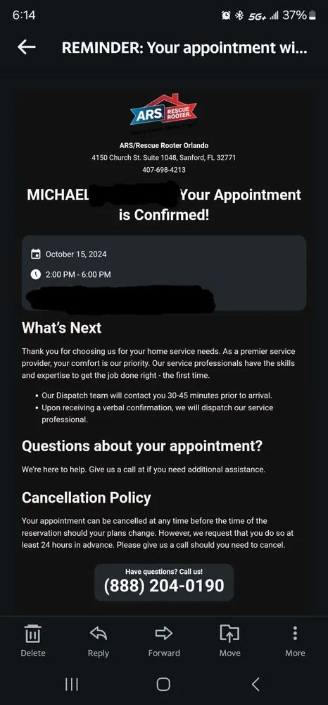 Slide of ARS / Rescue Rooter