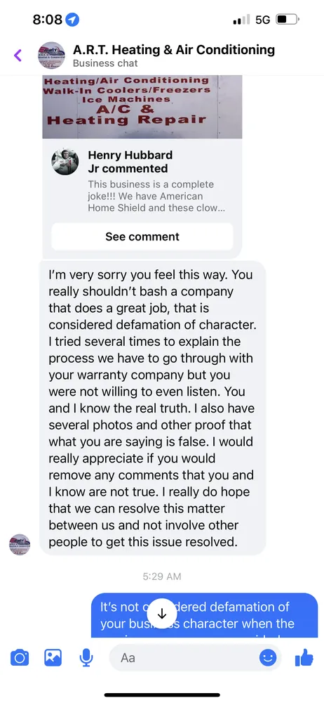 Slide of A.R.T. Heating & Air Conditioning