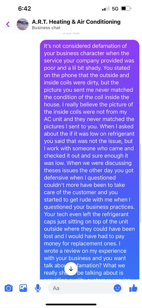 Slide of A.R.T. Heating & Air Conditioning