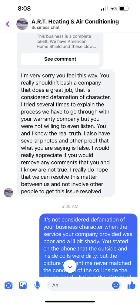 Slide of A.R.T. Heating & Air Conditioning