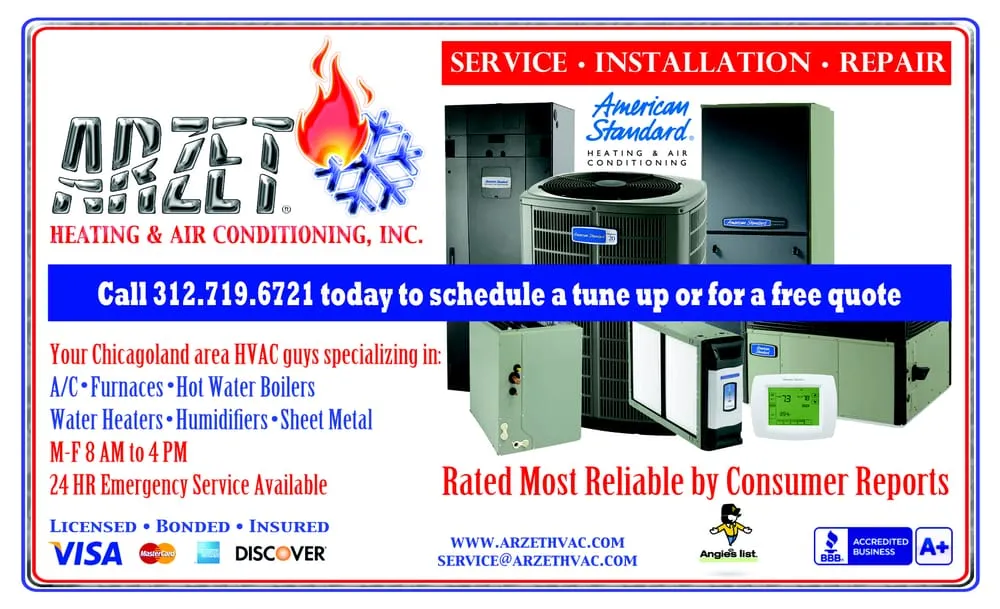 Slide of Arzet Heating & Air Conditioning