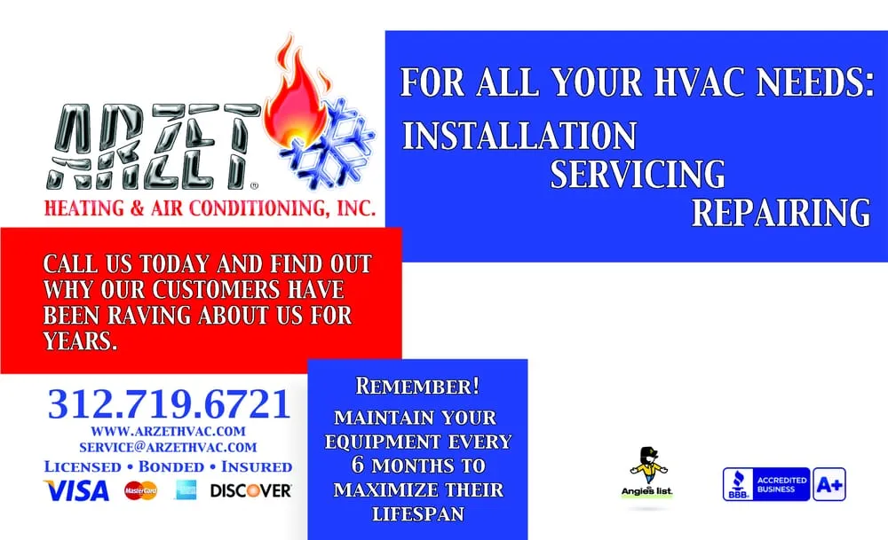 Slide of Arzet Heating & Air Conditioning