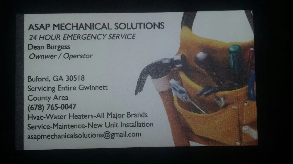 Slide of ASAP Mechanical Solutions