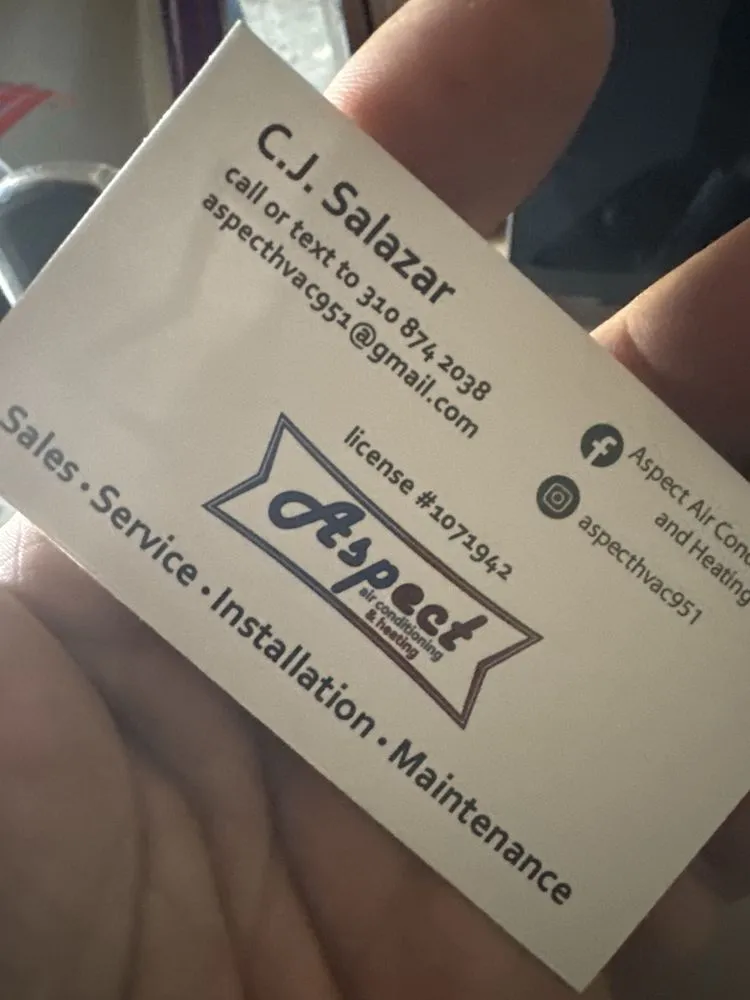 Slide of Aspect Air Conditioning & Heating