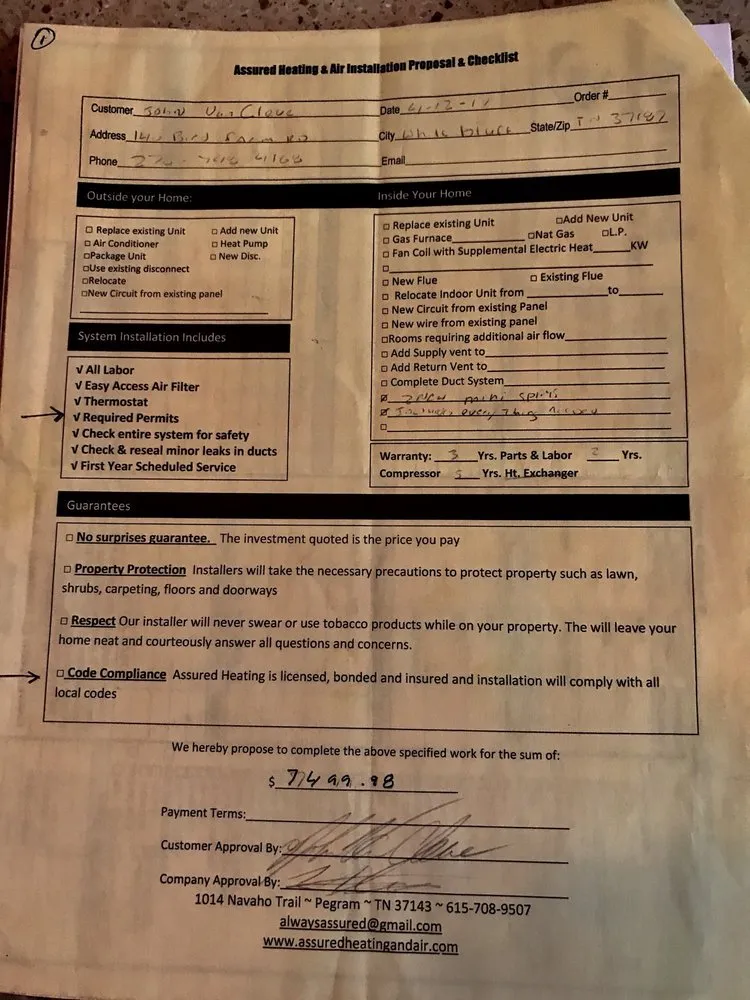 Slide of Assured Heating & Air