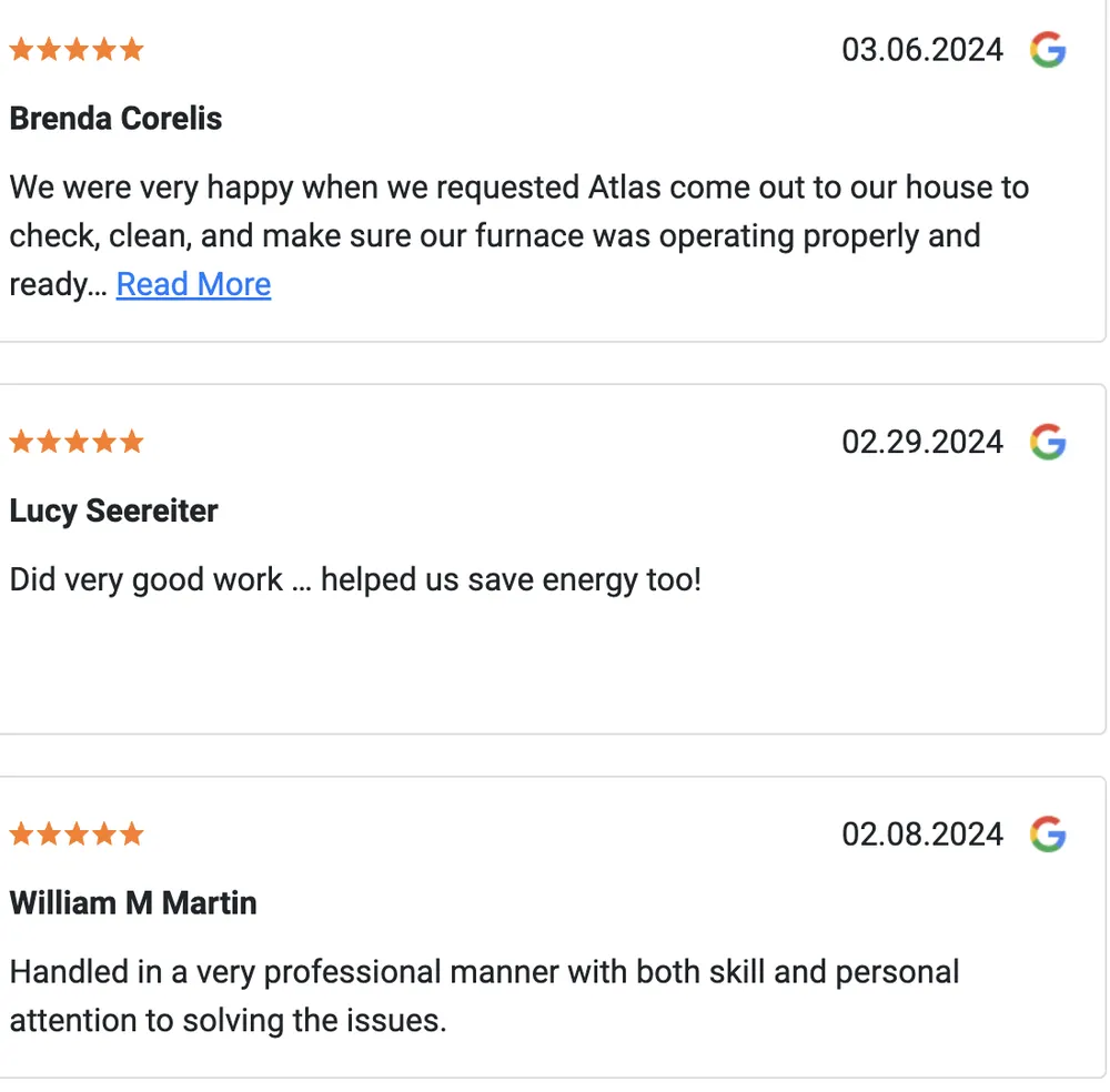 Slide of Atlas Heating