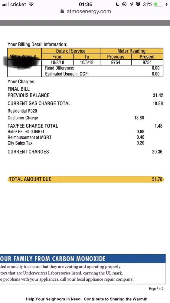 Slide of Atmos Energy