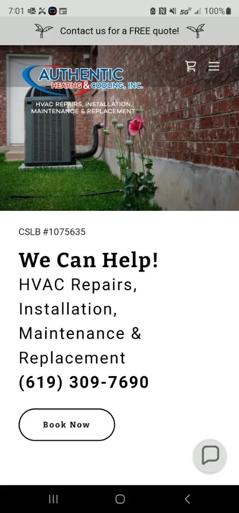 Slide of Authentic Heating and Cooling