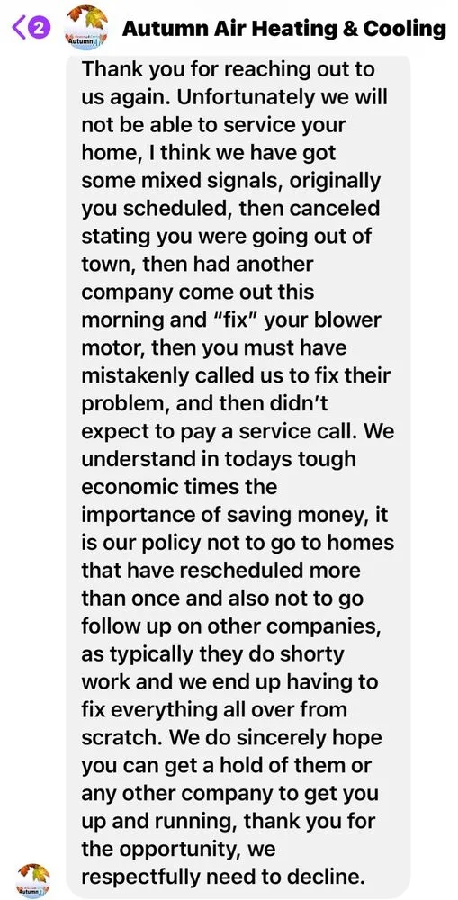 Slide of Autumn Air Heating & Cooling