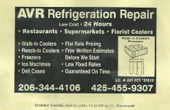 Slide of AVR Commercial Refrigeration Repair