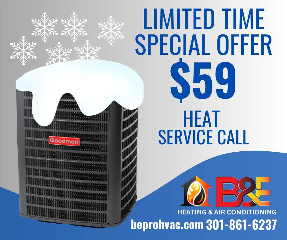 Emergency heating and cooling service same-day service in Laplata, MD by B & E Heating and Air