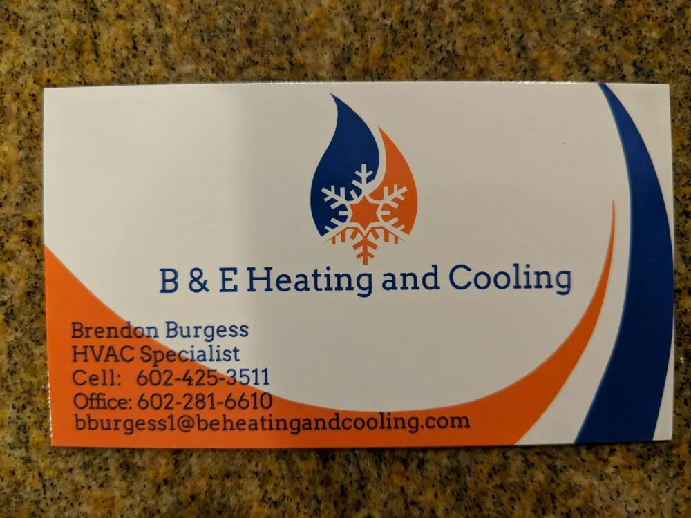 Slide of B & E Heating and Cooling