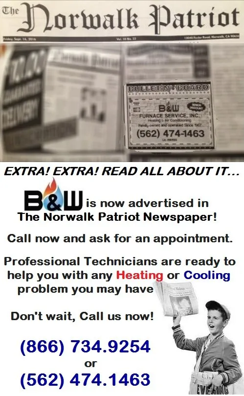 Slide of B & W Furnace Service