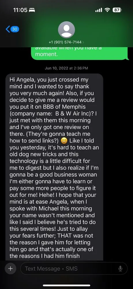 Slide of B & W Heating and Air Conditioning