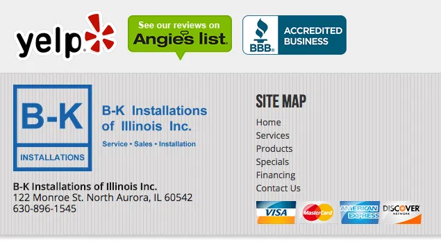 Slide of B-K Installations of Illinois