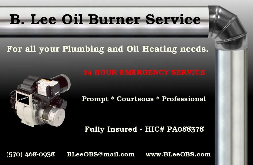 Slide of B Lee Oil Burner Service