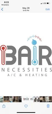 Bair Necessities A/C & Heating Logo