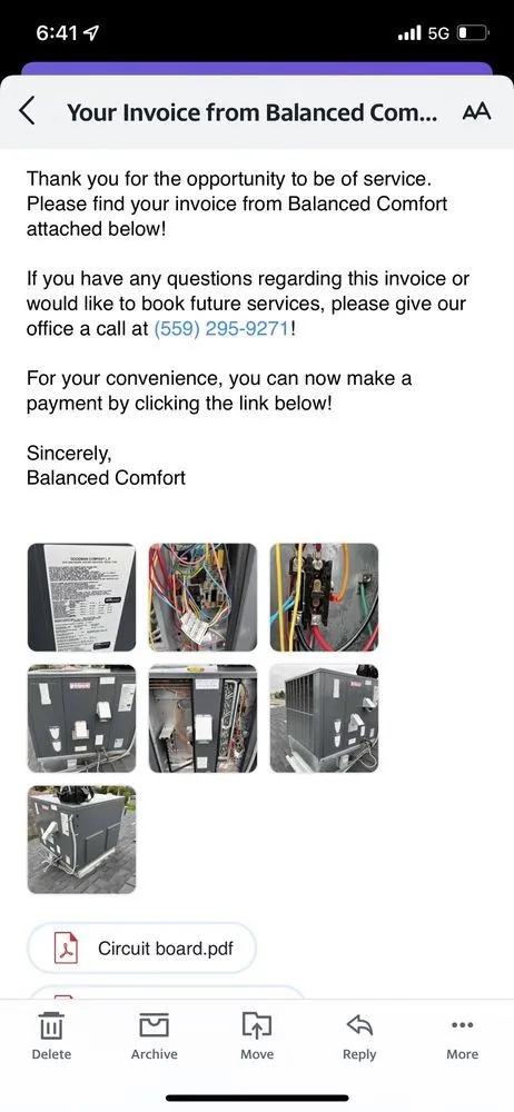 Slide of Balanced Comfort Cooling, Heating & Plumbing