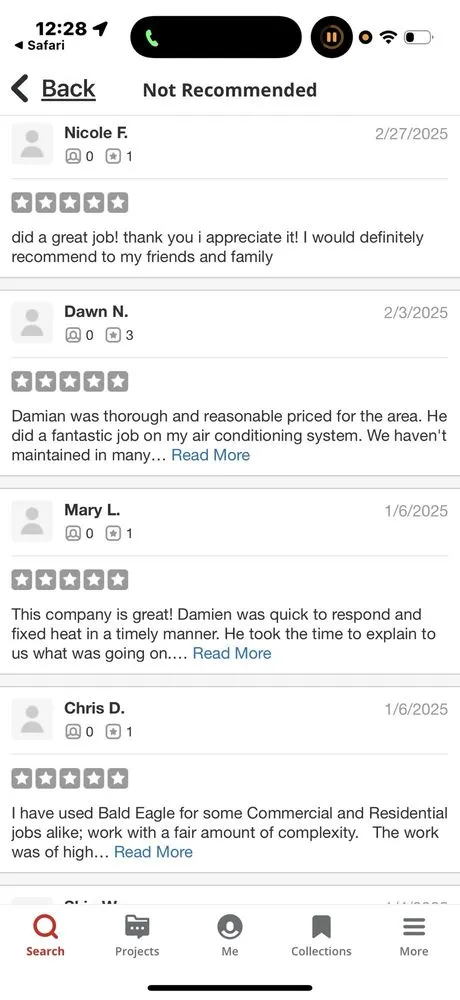 Slide of Bald Eagle Hvacr Service