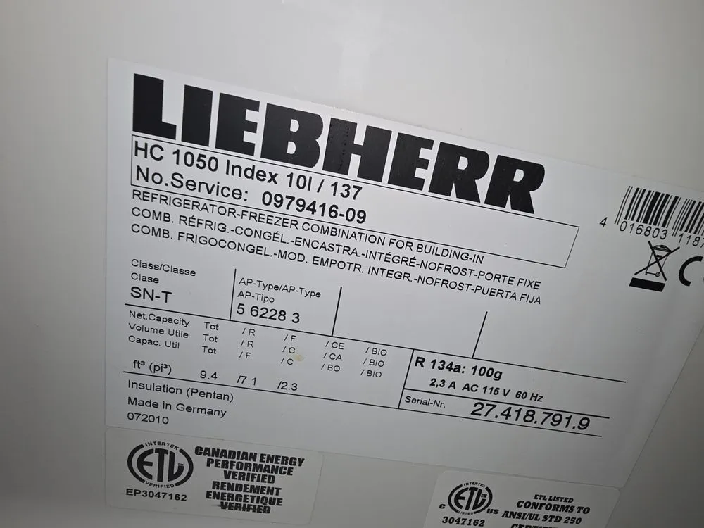 Slide of Baseline Appliances