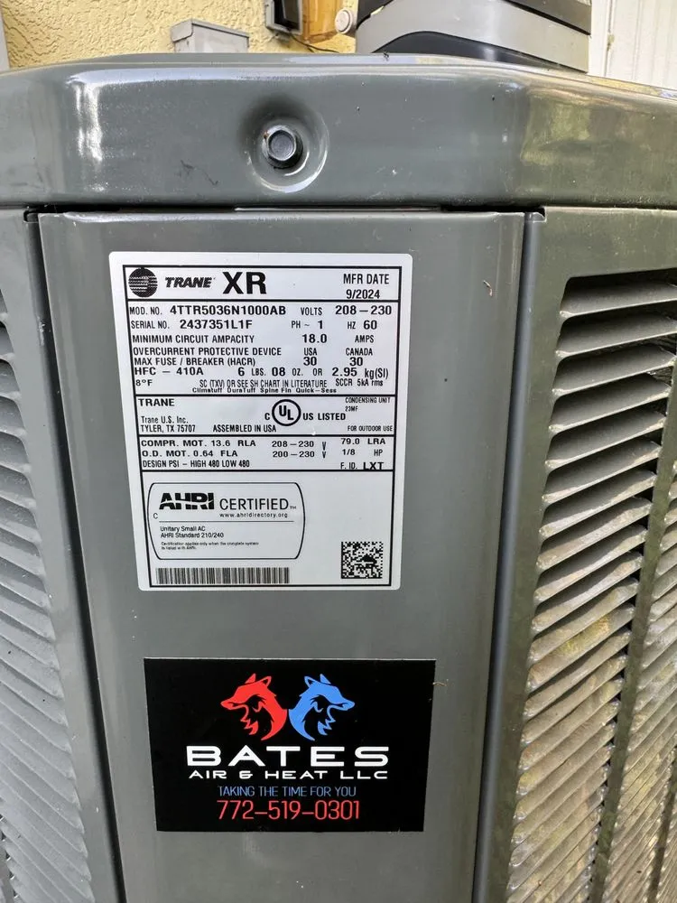 Slide of Bates Air and Heat