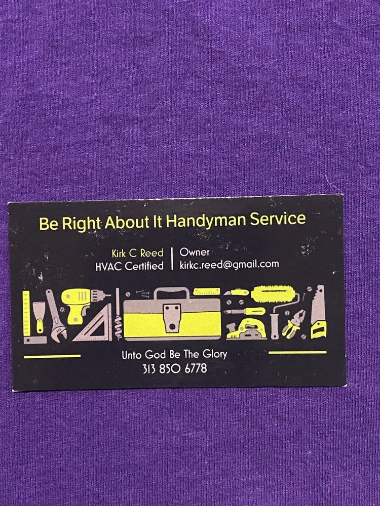 Slide of Be Right About It Handyman Services