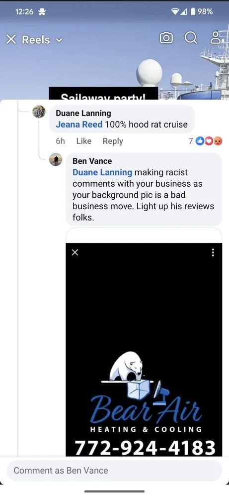 Slide of Bear air Heating cooling & Refrigeration