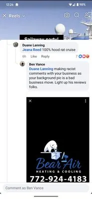 Bear air Heating cooling & Refrigeration Logo