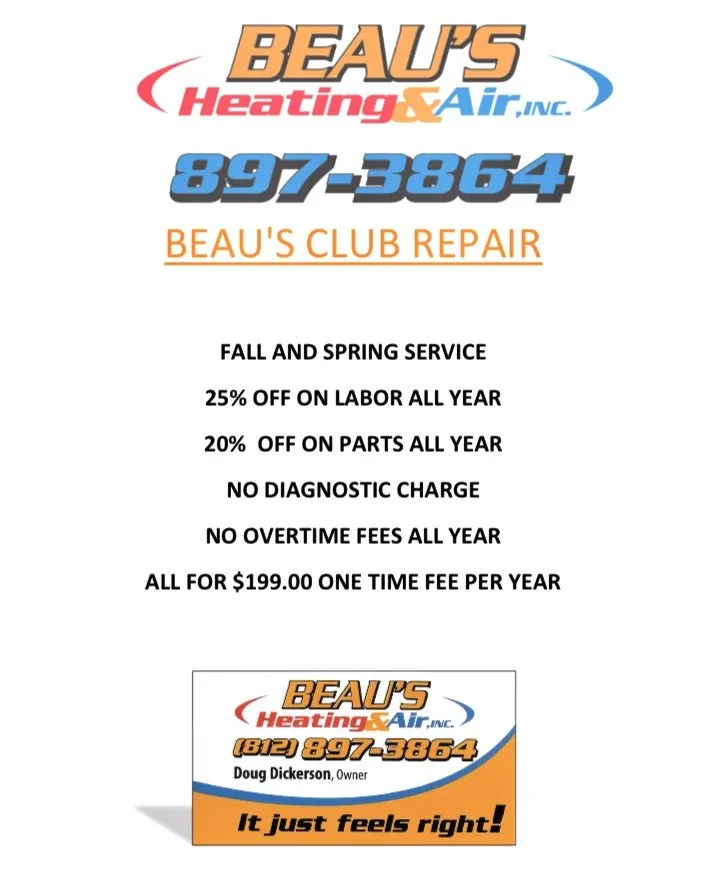 Slide of Beau's Heating and Air