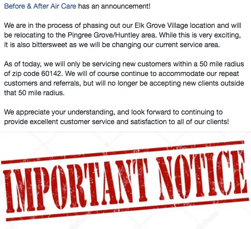 Slide of Before & After Air Care