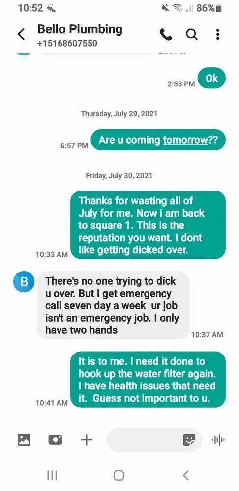 Slide of Bello Plumbing and Heating