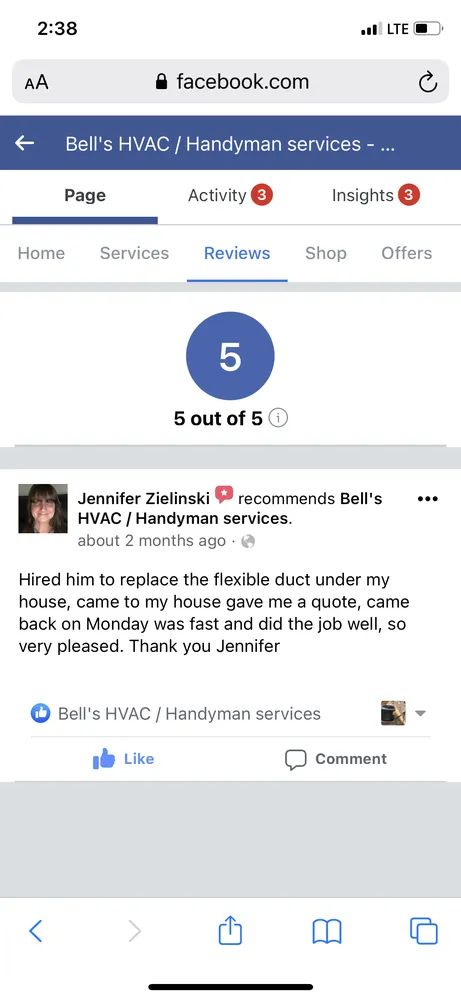 Slide of Bell’s HVAC