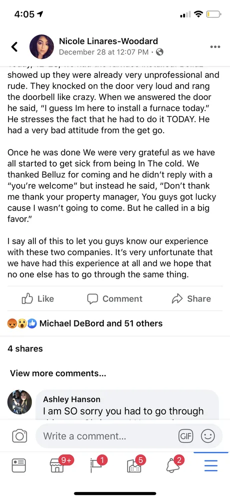 Slide of Belluz Heating Air Conditioning & Ventilation