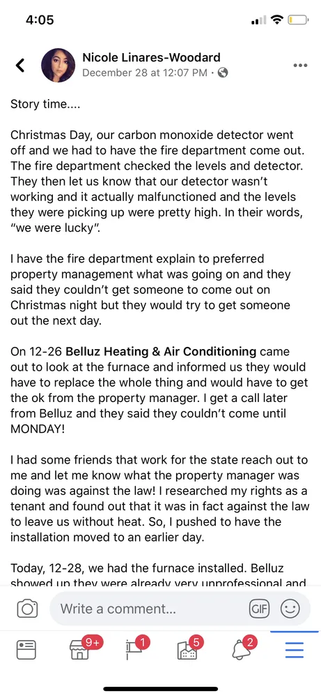 Slide of Belluz Heating Air Conditioning & Ventilation