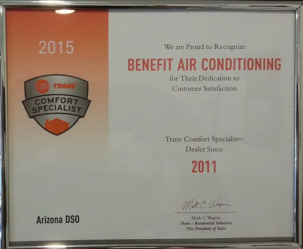 Slide of Benefit Air Conditioning