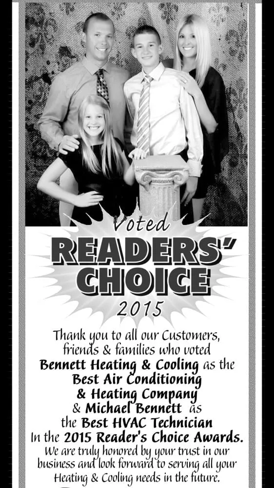 Slide of Bennett Heating and Cooling